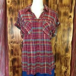 Style & Co Plaid sleeveless top